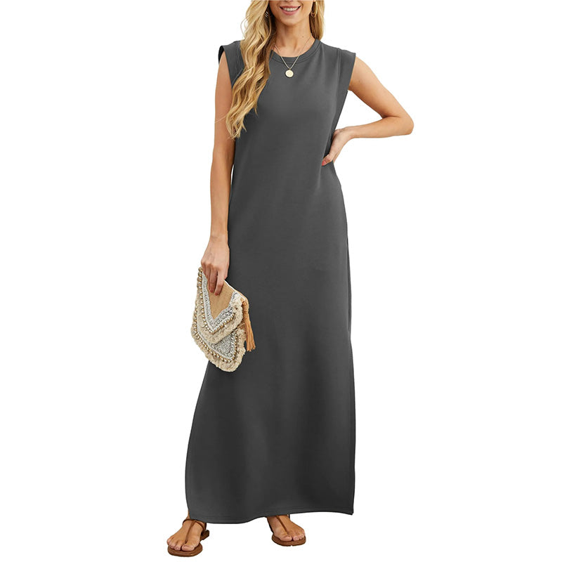 Jilly | Abito Lungo Casual con Spacco sulla Gamba