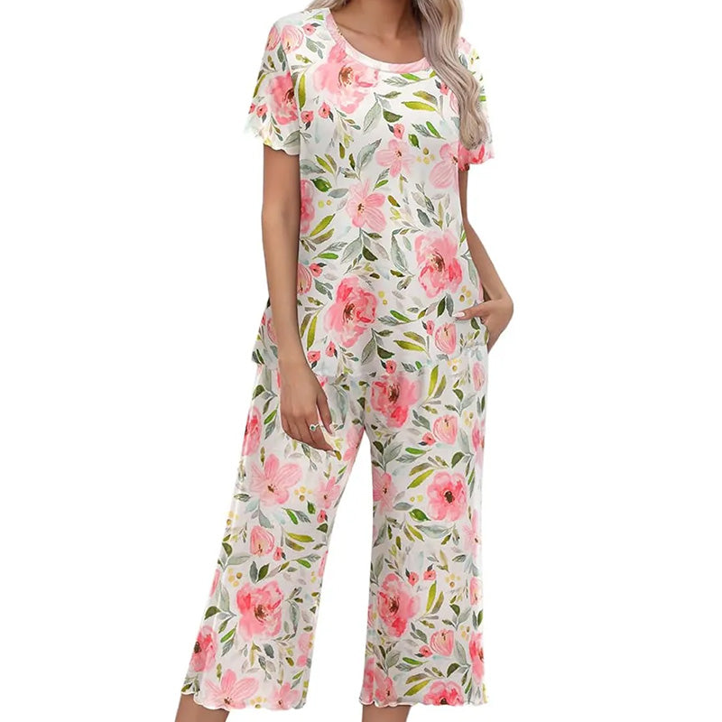 Bambola | Completo Elastico con Stampa Floreale