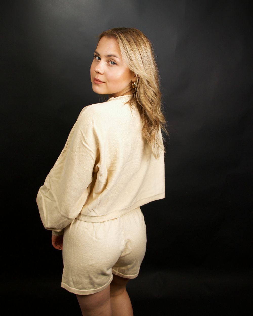 Praga | Completo comodo da donna con maglione e pantaloni corti