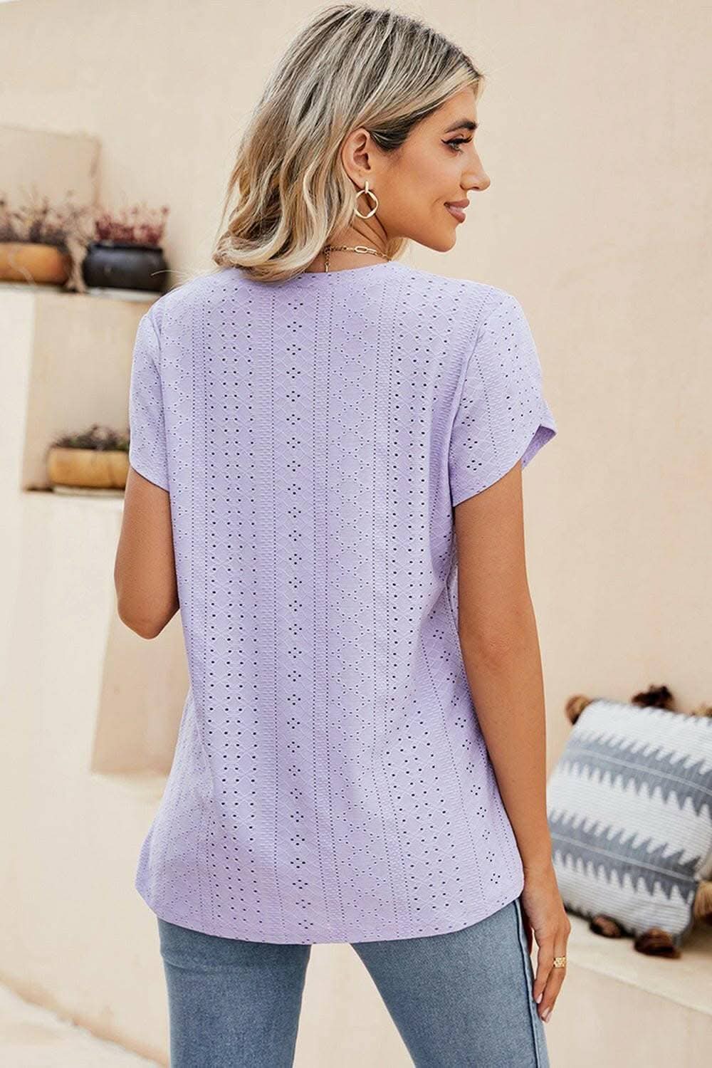 Denise | Blusa Comoda con Occhielli