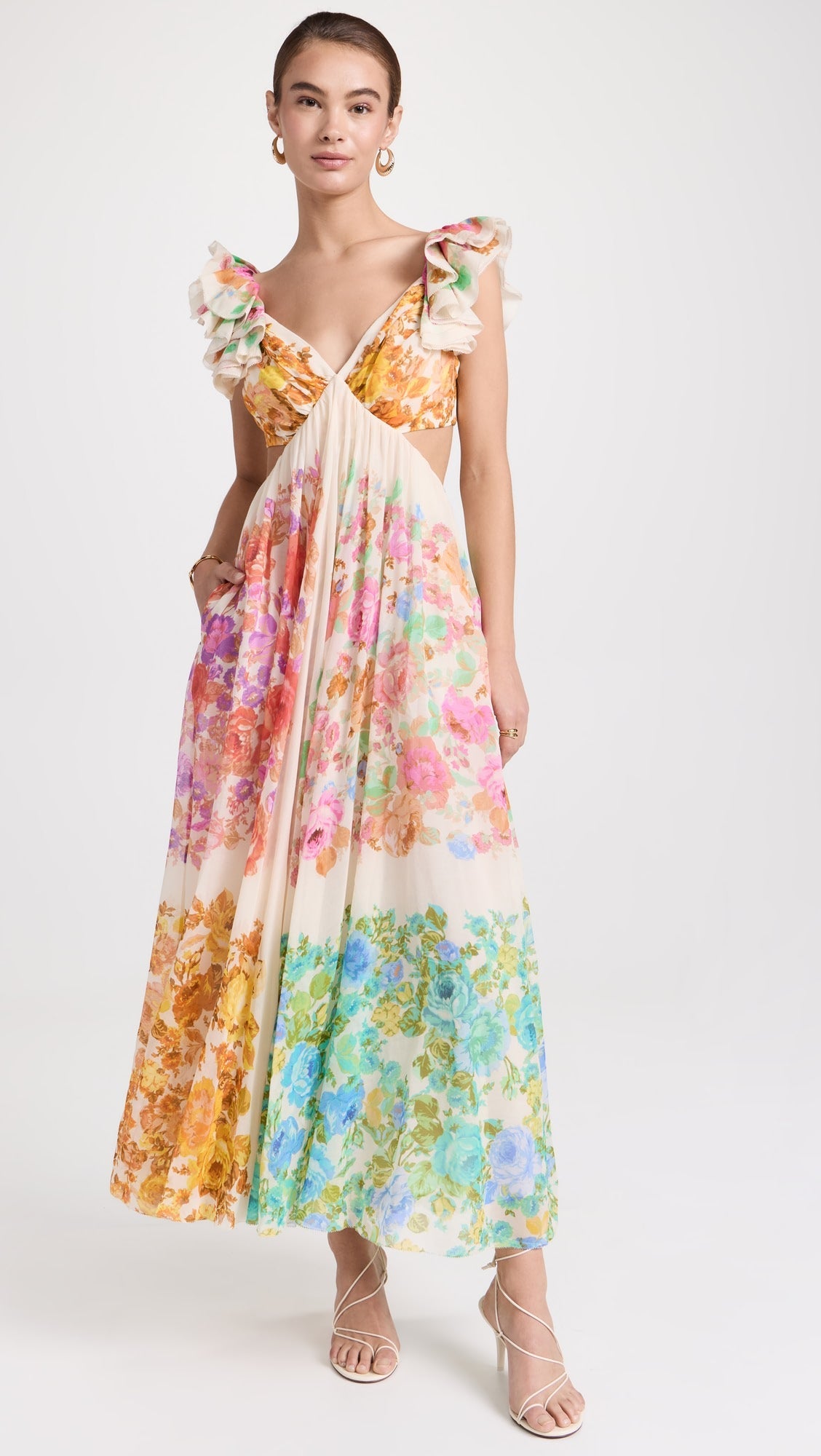 Zelia | Abito Midi con Spalline a Volant