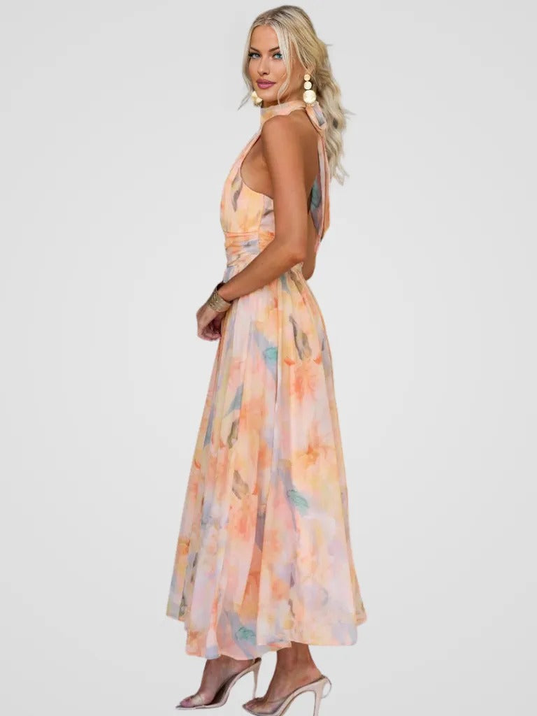 Wendolyn | Abito Floreale con Collo All’Americana