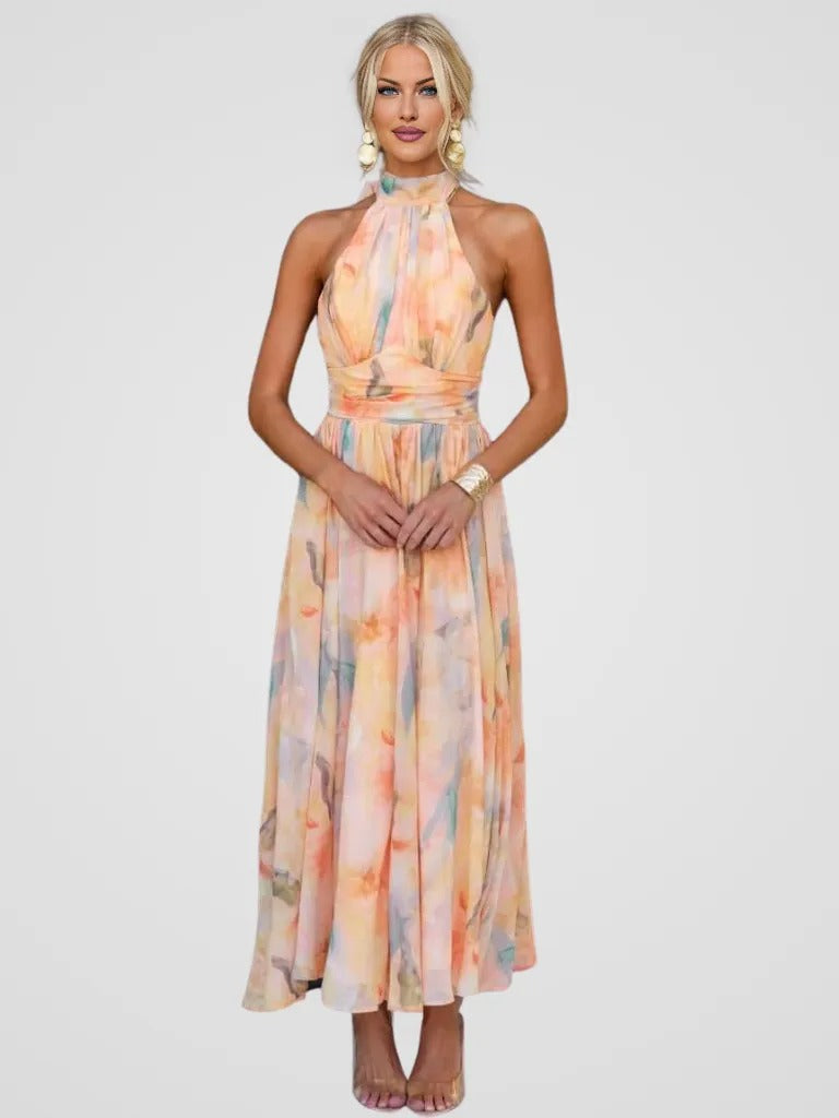 Wendolyn | Abito Floreale con Collo All’Americana