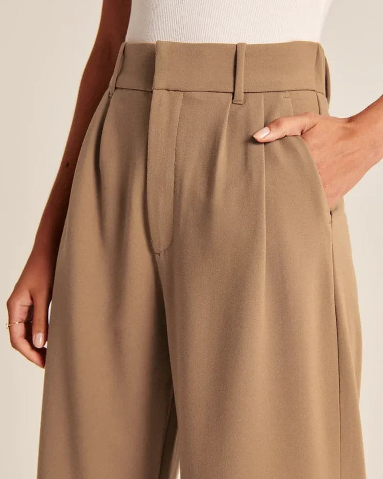 Pantaloni Sartoriali a Gamba Larga