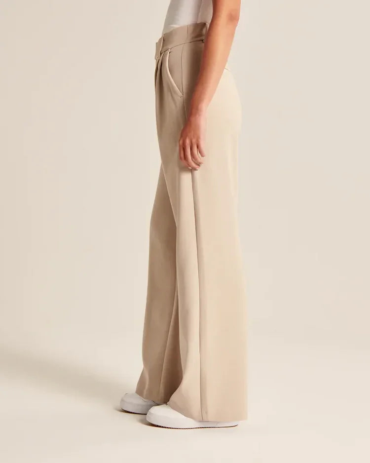 Pantaloni Sartoriali a Gamba Larga