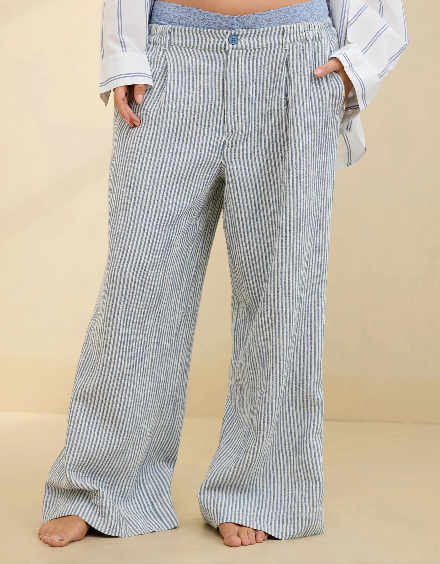 Jeaninne | Set Comodo di Camicia e Pantaloni