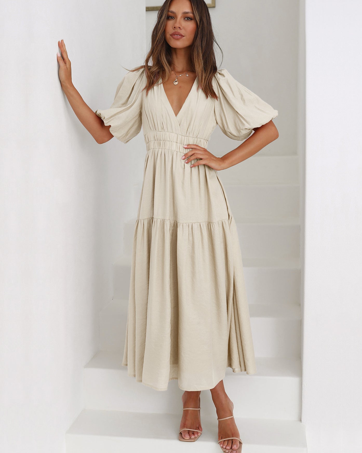 Bethany | Abito con Maniche a Palloncino