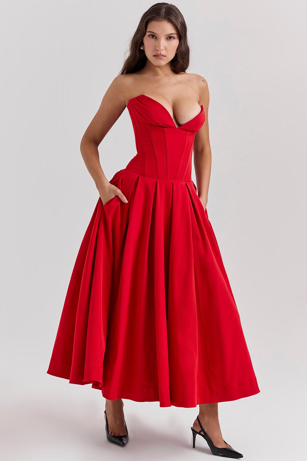 Annette | Elegante Vestito Midi stile corsetto