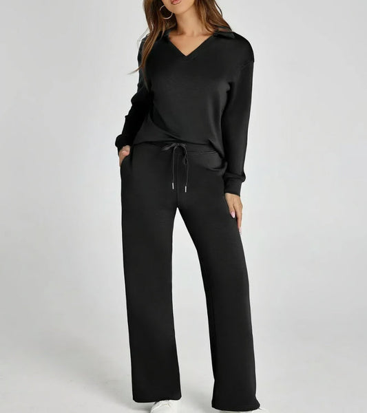 Zulema | Completo di Due Pezzi con Pantaloni Svasati