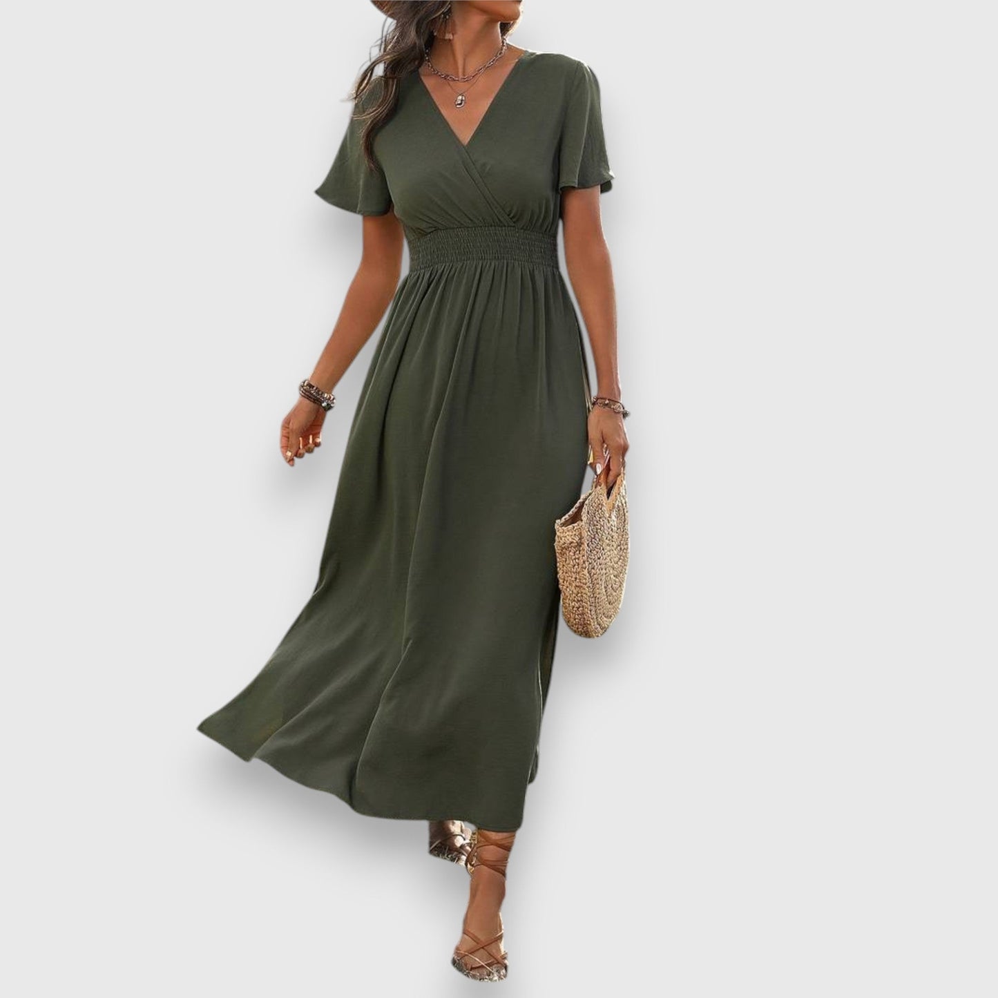 Beanca | Vestito midi con elastico in vita