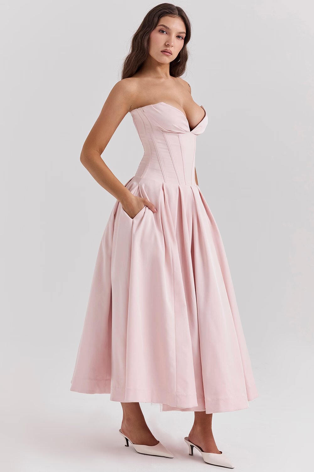Annette | Elegante Vestito Midi stile corsetto