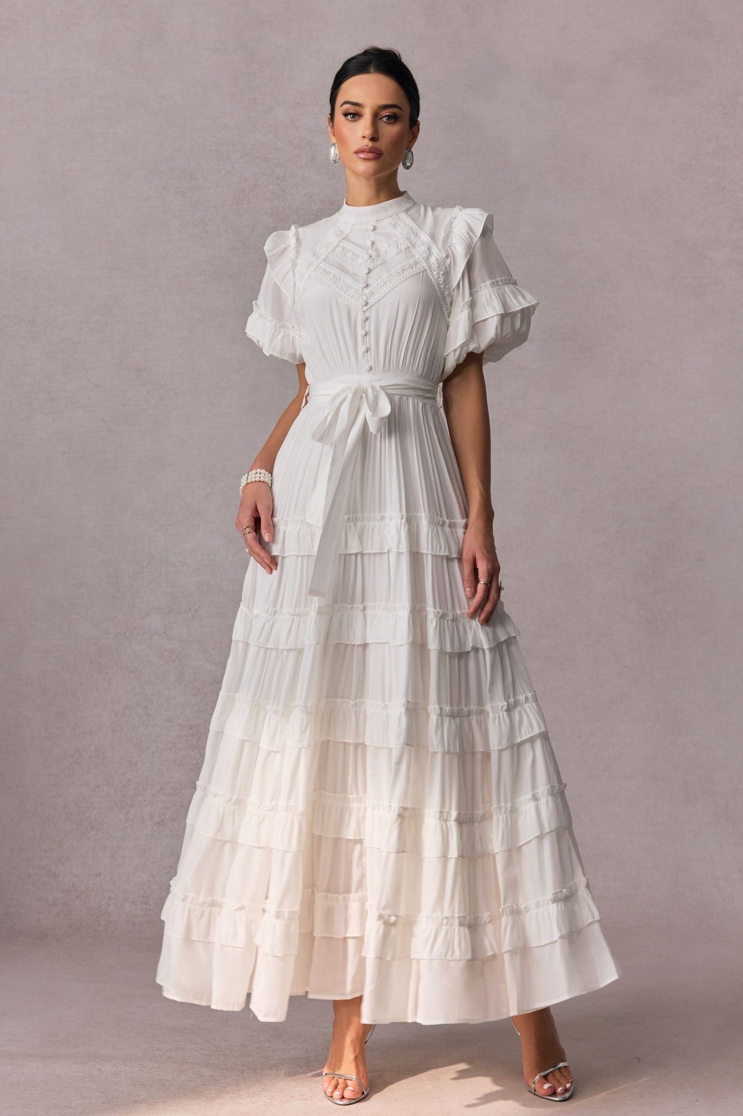 Wallis | Vestito Lungo con Volant