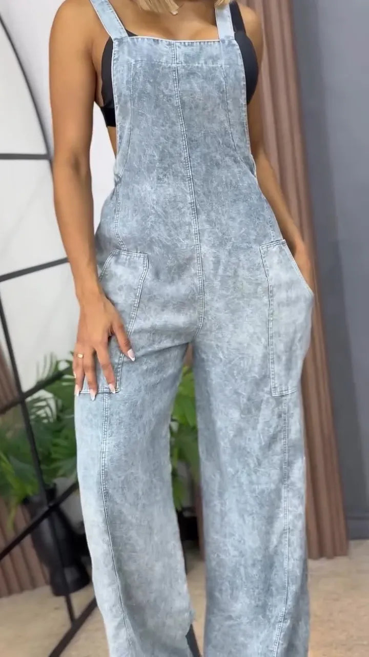 Viky | Tuta salopette casual con stivali a gamba larga