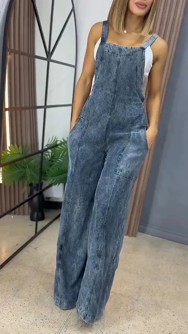 Viky | Tuta salopette casual con stivali a gamba larga