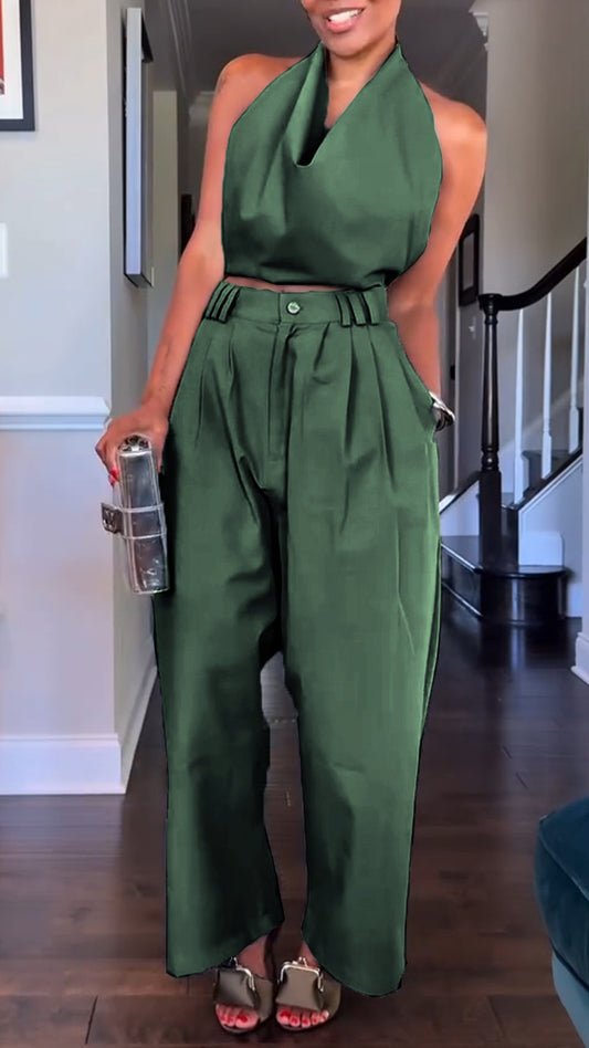 Nandi | Completo casual con pantalone e top halter