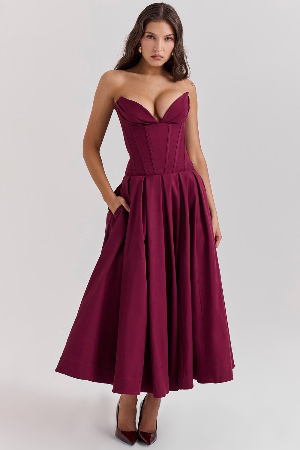 Annette | Elegante Vestito Midi stile corsetto