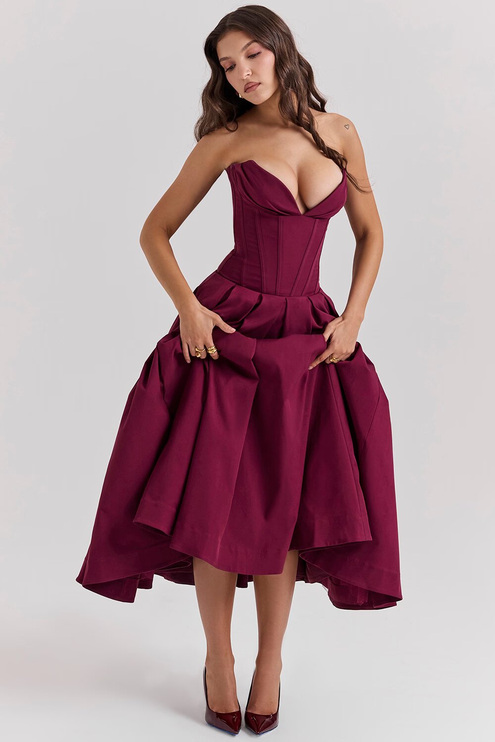 Annette | Elegante Vestito Midi stile corsetto
