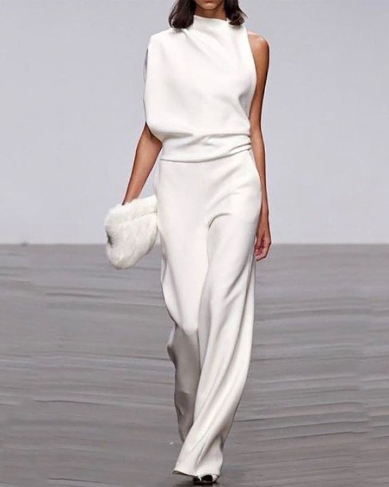 Kate | Elegante Tuta Alta con Collo