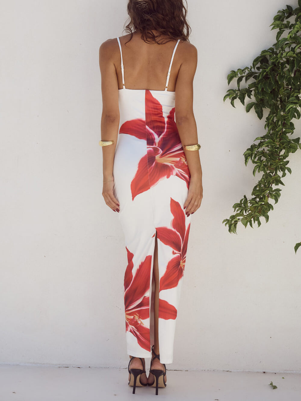 Zeliaine | Vestito Lungo con Stampa di Fiori Grandi