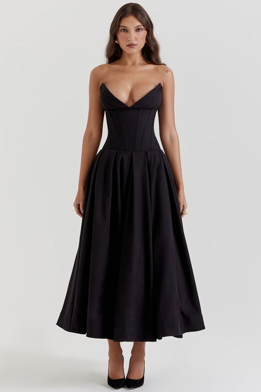 Annette | Elegante Vestito Midi stile corsetto