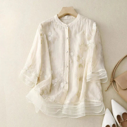 Mariella | Camicia Ricamata