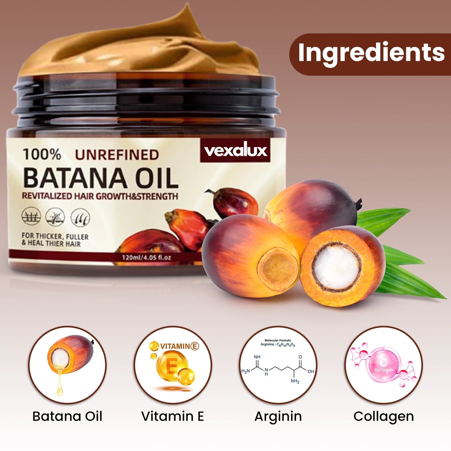 Vexalux™ | 100% Olio di Batana Non Raffinato