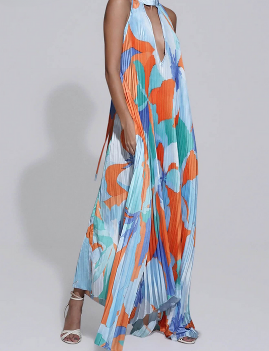 Sydney™ | Abito Maxi Plissettato