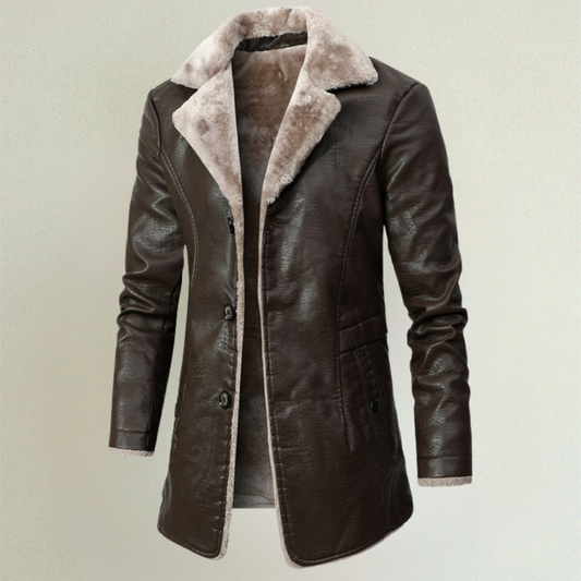 Philipo™ | Giacca in Pelle con Fodera in Pile da Uomo
