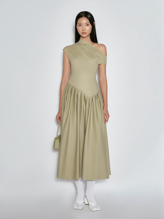Xabrina | Vestito Midi Asimmetrico