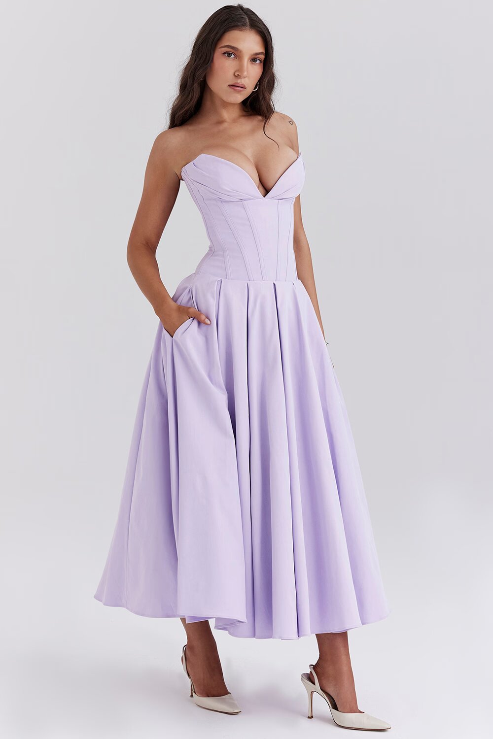 Annette | Elegante Vestito Midi stile corsetto
