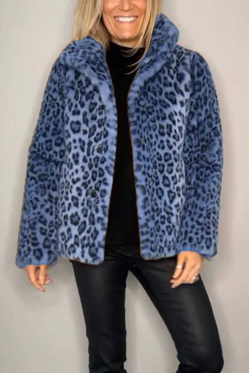 Aida™ | Cappotto corto in stampa leopardata