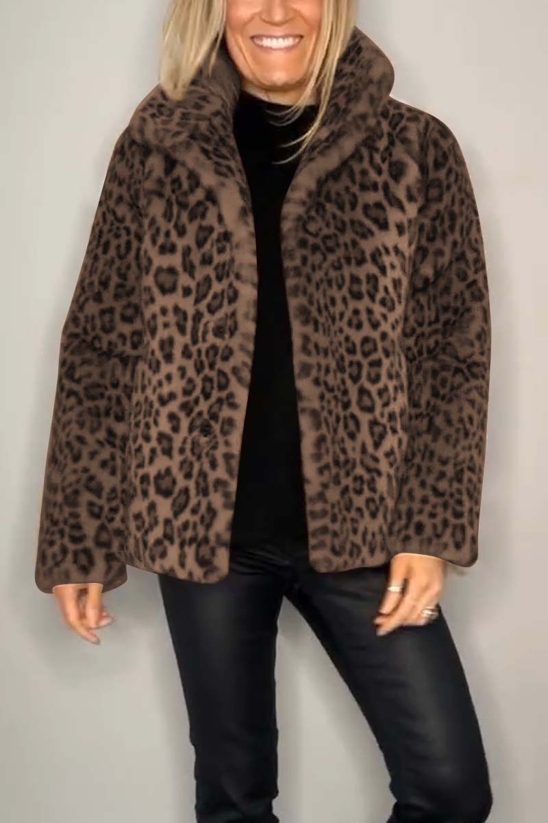 Aida™ | Cappotto corto in stampa leopardata