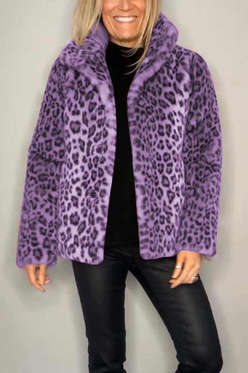 Aida™ | Cappotto corto in stampa leopardata