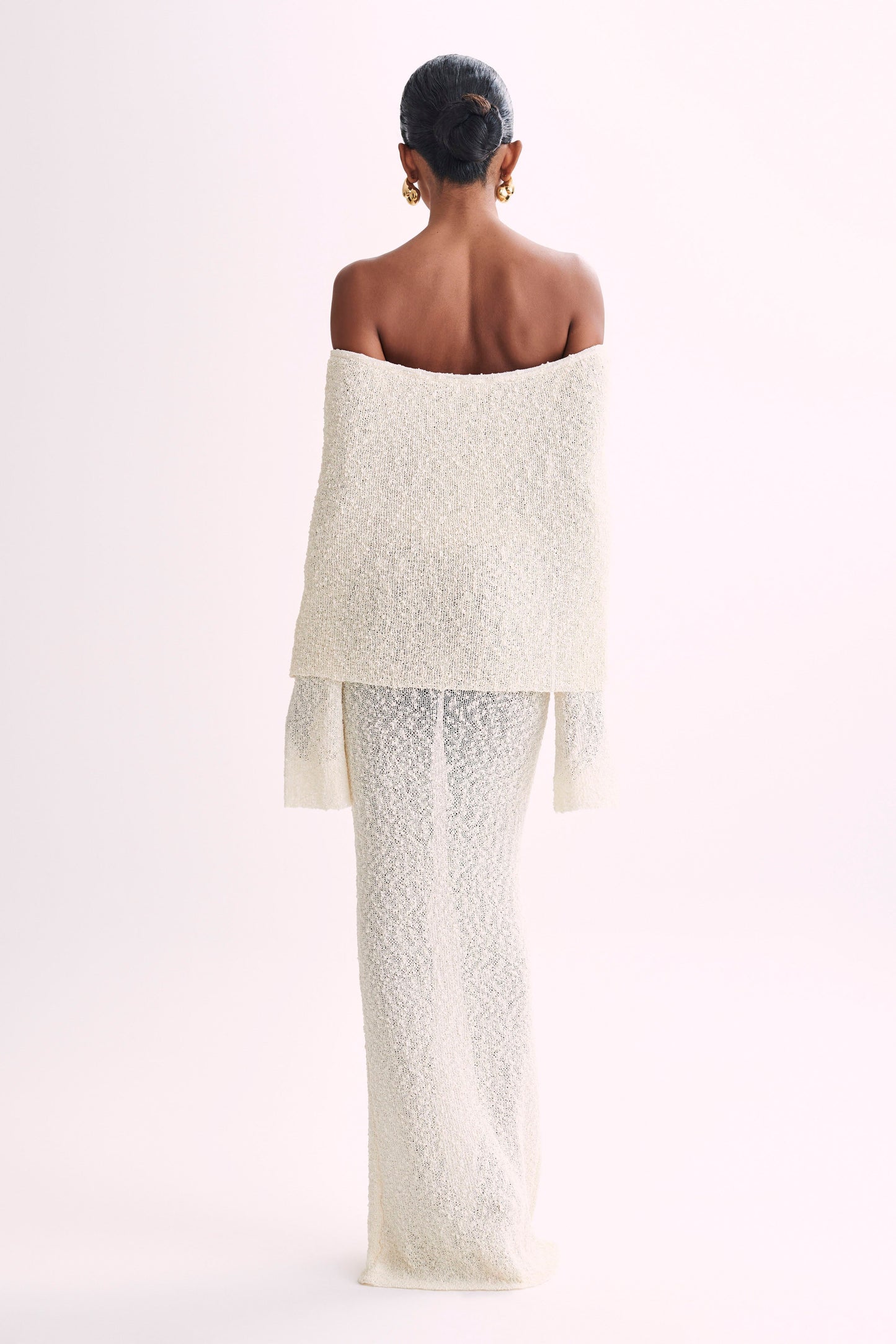 Maritza | Vestito lungo in bouclé