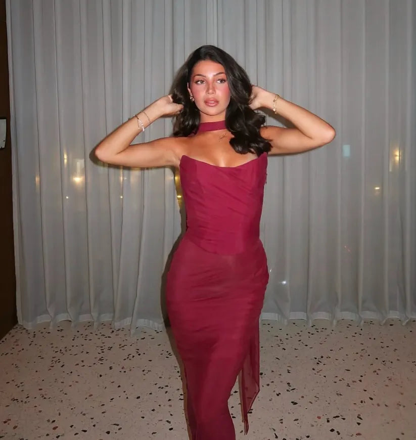 Aniyha | Abito Maxi Bodycon Senza Spalline