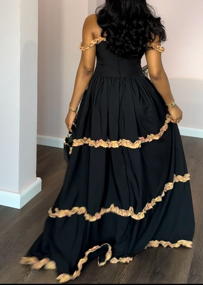 Meredit | Vestito Maxi con Cinghie in Crepe