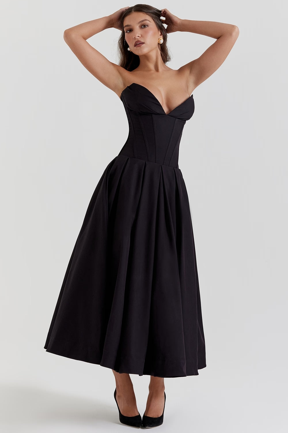Annette | Elegante Vestito Midi stile corsetto