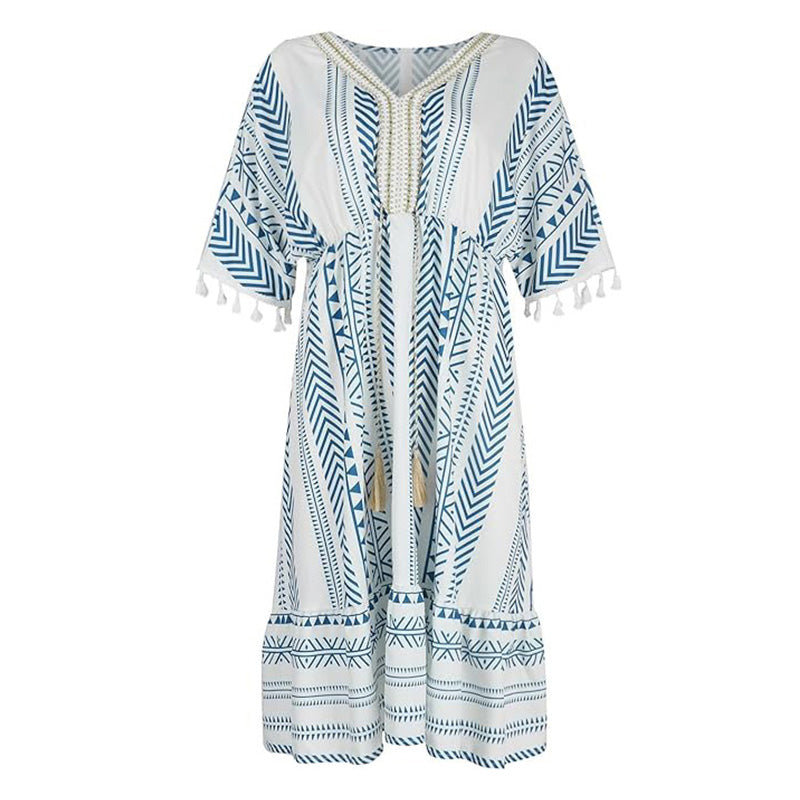 Aurora™ | Abito Casual Stampato con Scollo a V