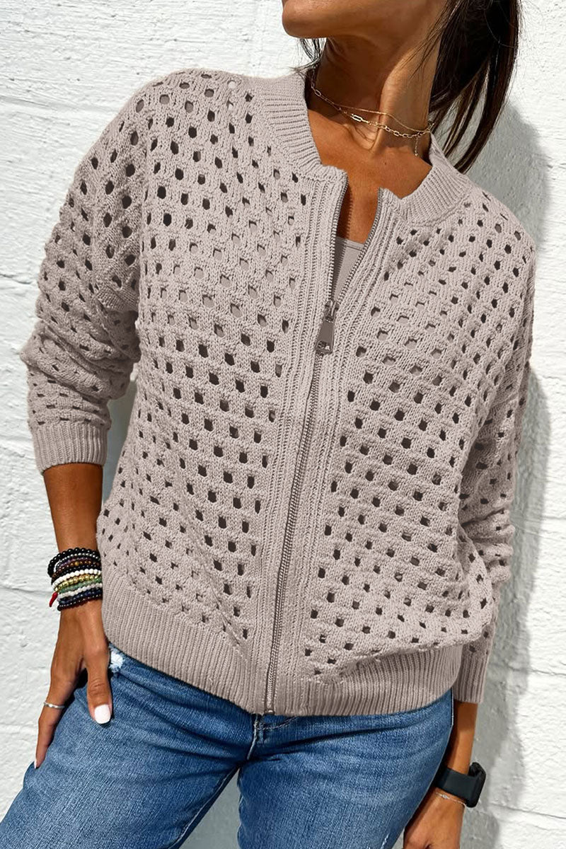 Amadea™ | Maglione Casual a Maglia Aperta con Zip