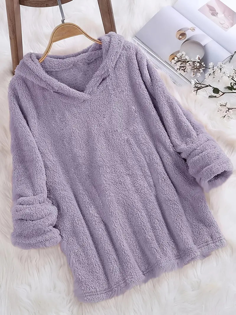 Nadine | Felpa in pile con cappuccio stile Oversized