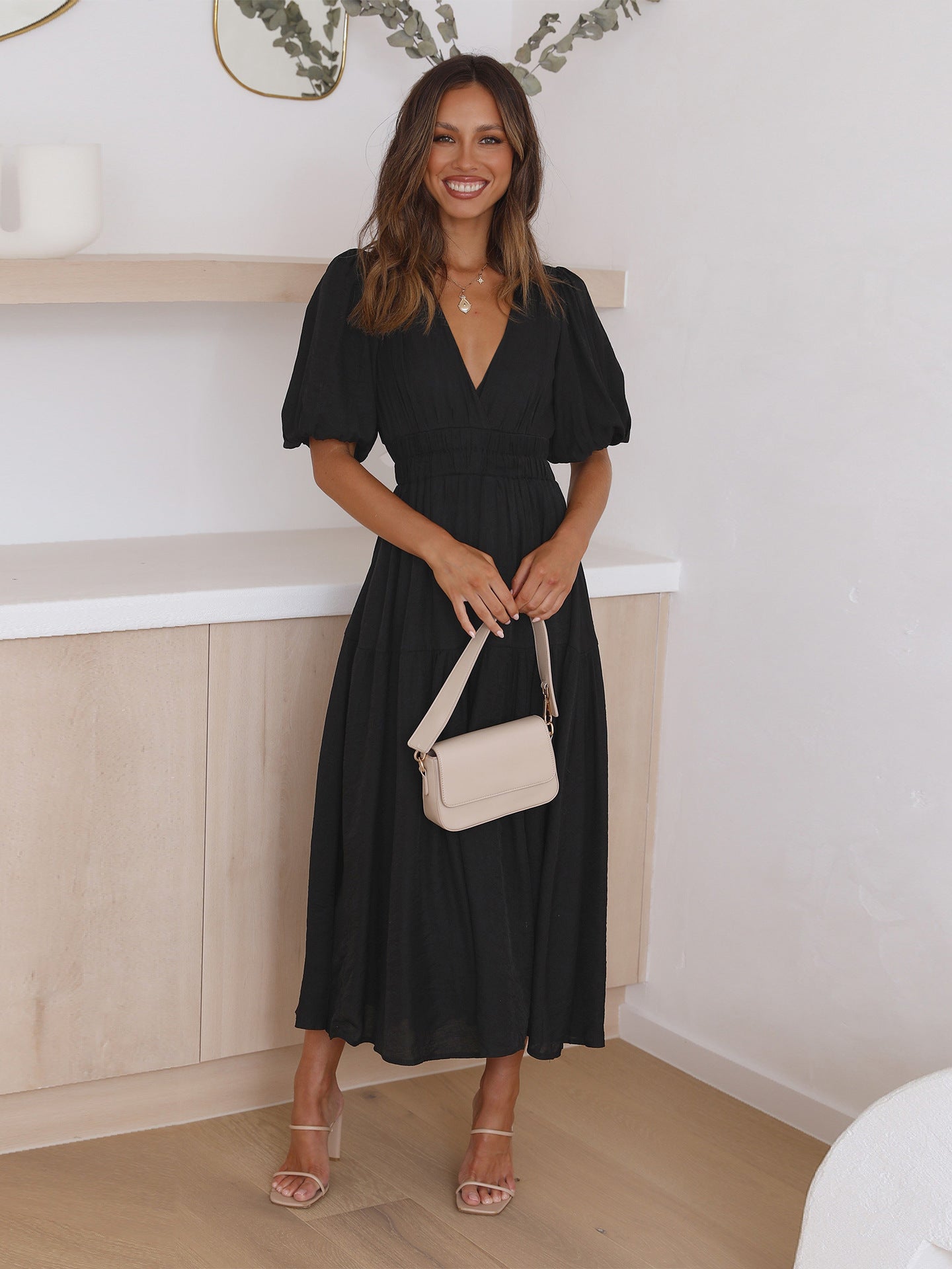Bethany | Abito con Maniche a Palloncino