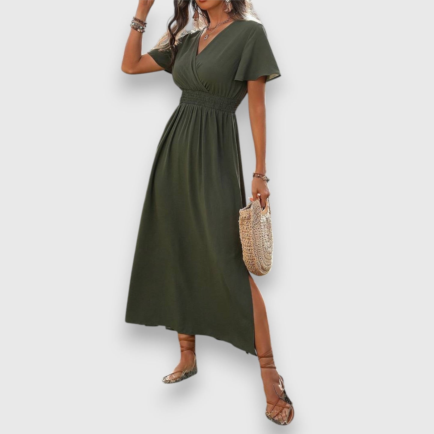 Beanca | Vestito midi con elastico in vita