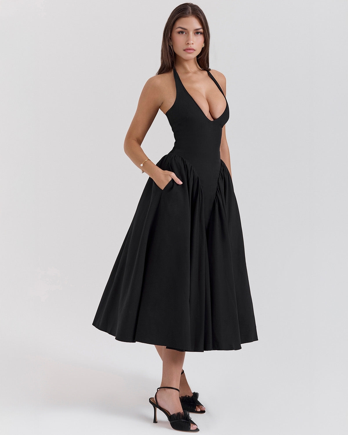 Monroe | Vestito Midi Halter