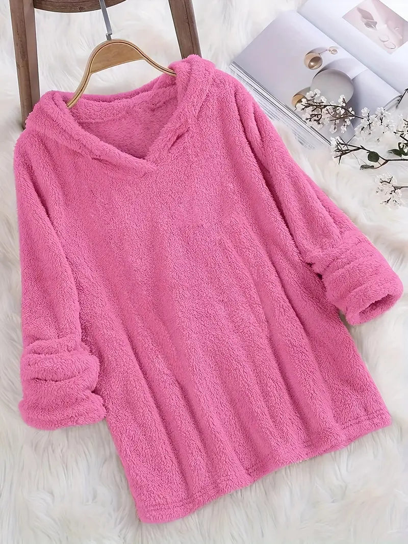 Nadine | Felpa in pile con cappuccio stile Oversized