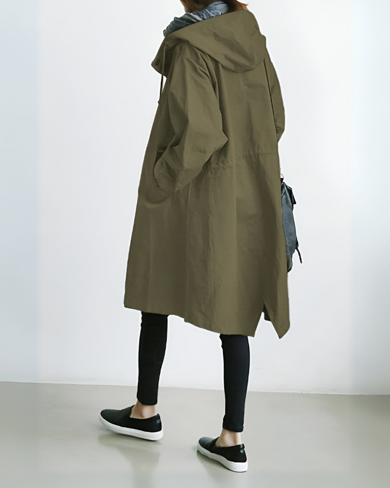 Women's Trench Coat with Single-Breasted and Hooded - view 2