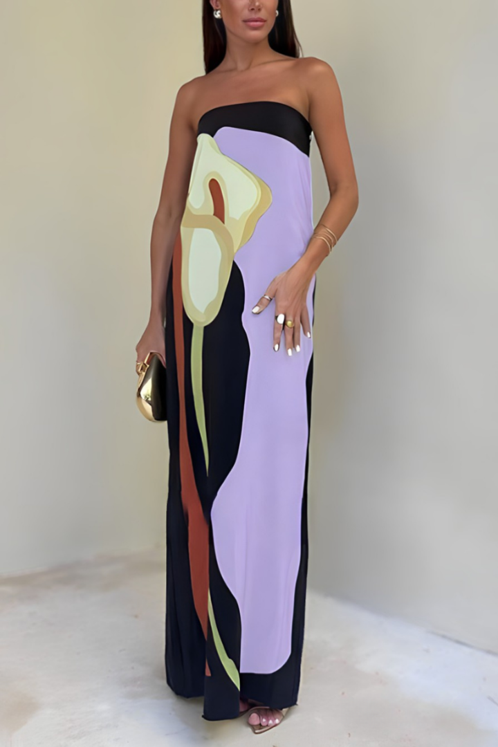 Nelsy | Vestito lungo senza spalline