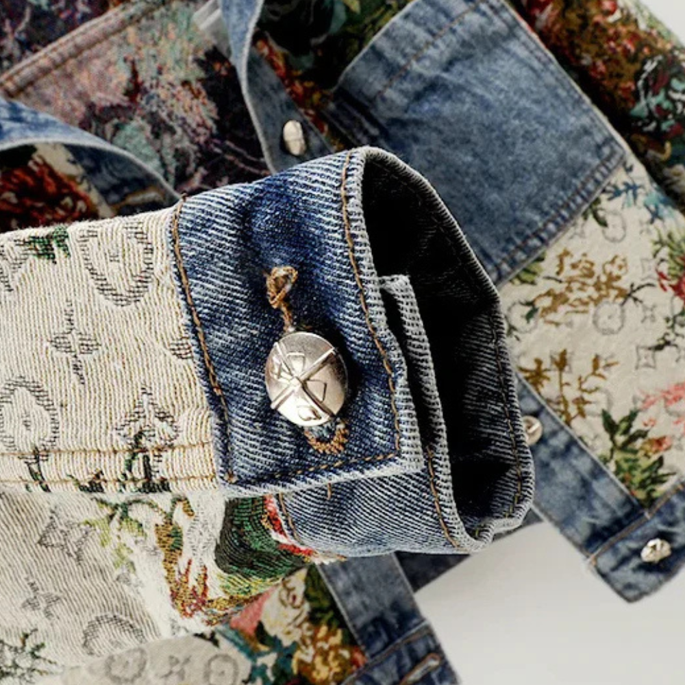 Rose™ | Giacca di Jeans con Dettagli Floreali