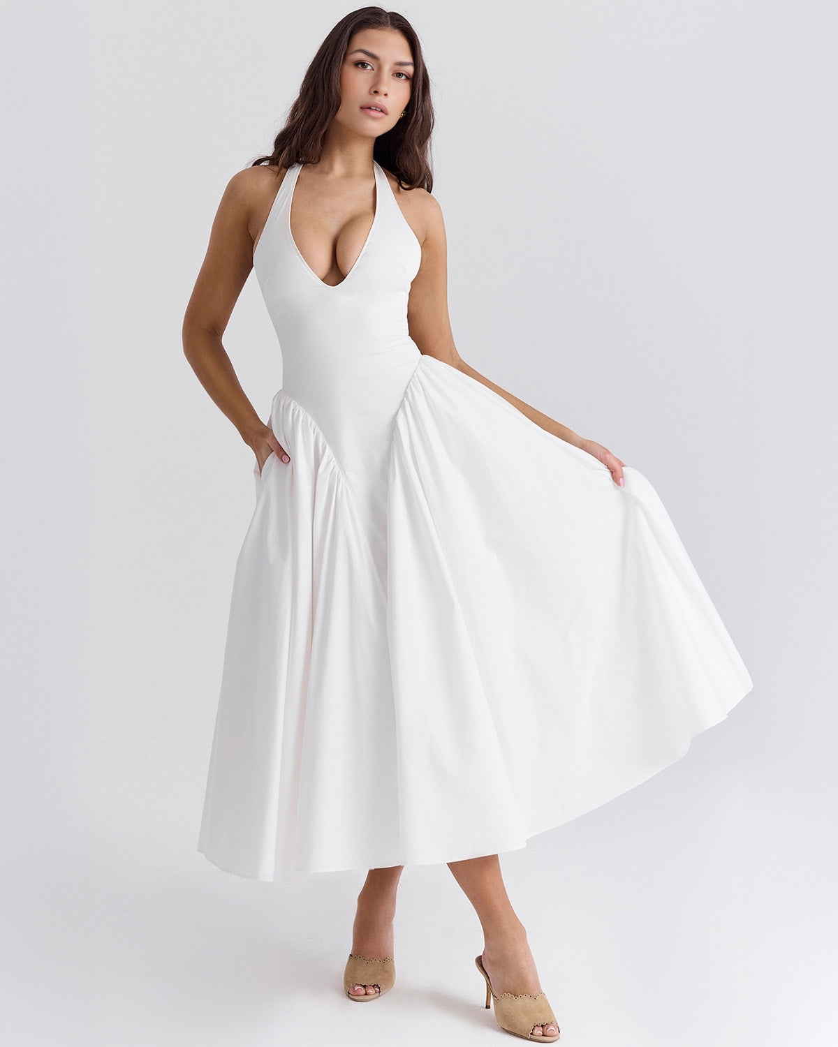 Monroe | Vestito Midi Halter