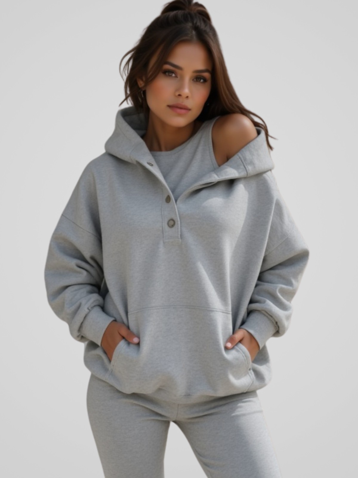 Delilah™ | Felpa con cappuccio oversize a scatto