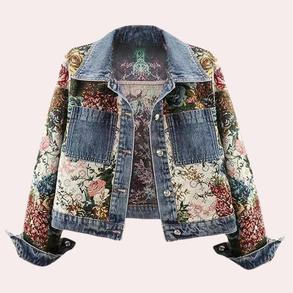 Rose™ | Giacca di Jeans con Dettagli Floreali